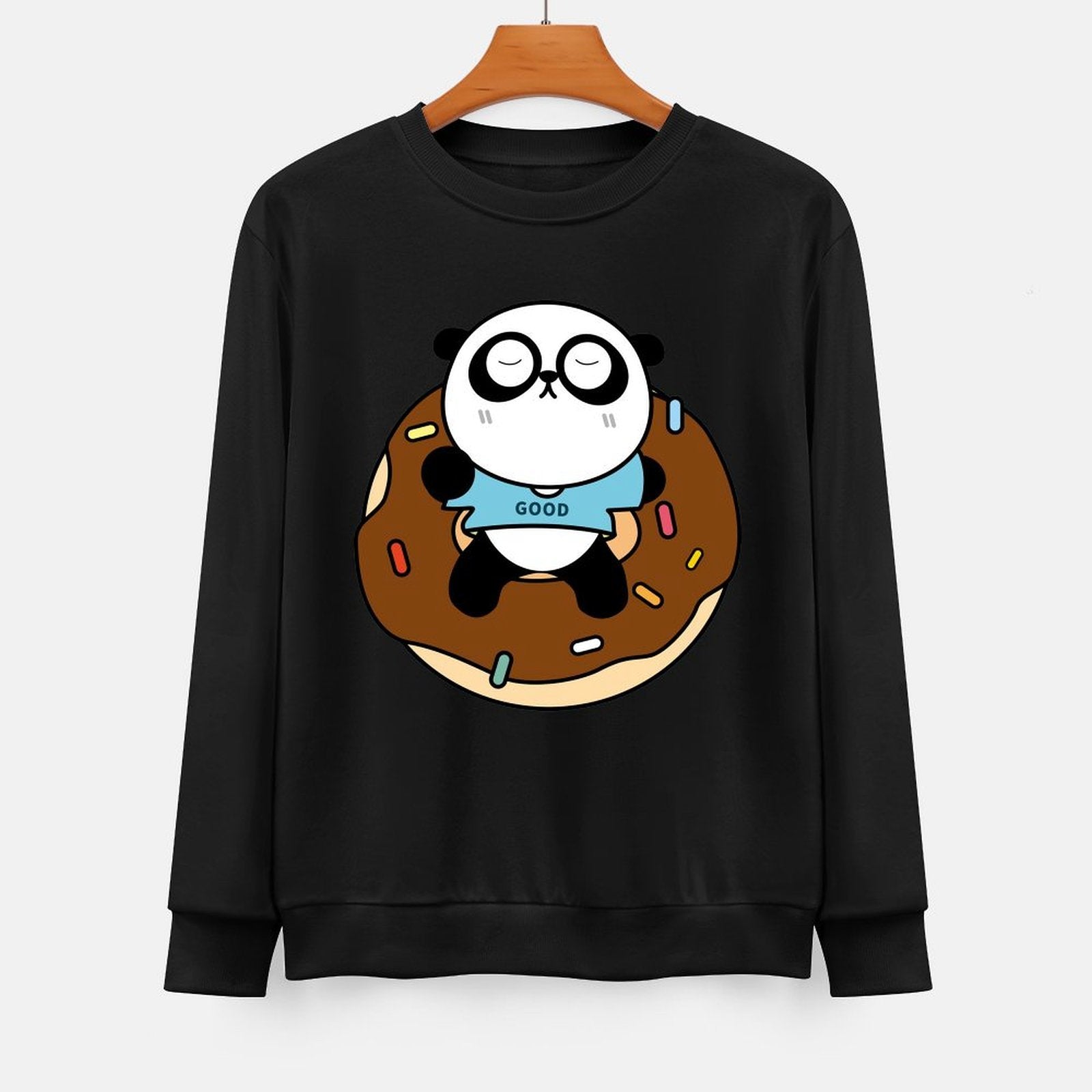 Front Patterned Long Sleeve TopWrinkle-Free SoftTouch